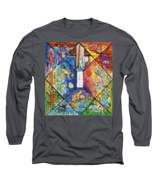Omaggio a Lele Luzzati - Long Sleeve T-Shirt - ALEFBET - THE HEBREW LETTERS ART GALLERY