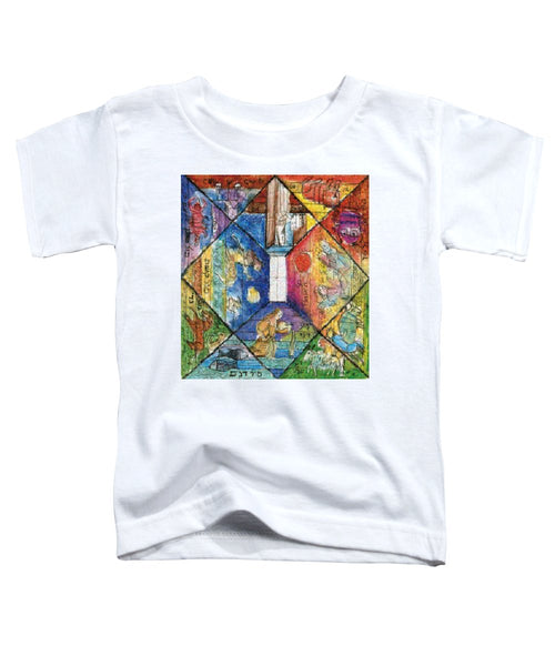 Omaggio a Lele Luzzati - Toddler T-Shirt - ALEFBET - THE HEBREW LETTERS ART GALLERY