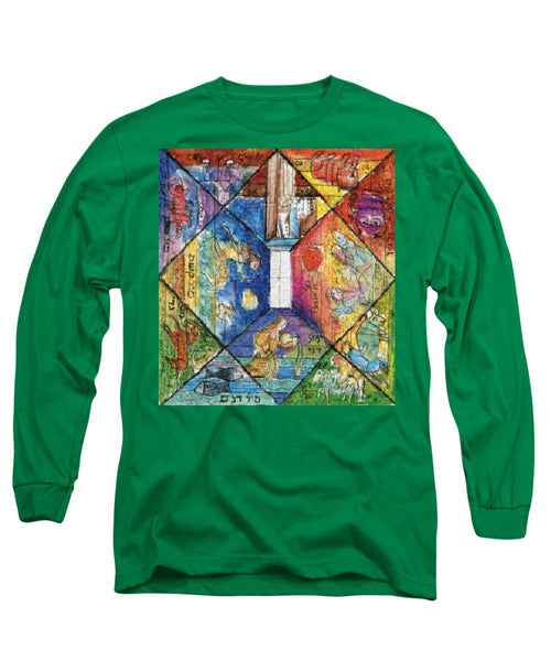 Omaggio a Lele Luzzati - Long Sleeve T-Shirt - ALEFBET - THE HEBREW LETTERS ART GALLERY