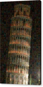 Pisa Tower - Canvas Print - ALEFBET - THE HEBREW LETTERS ART GALLERY