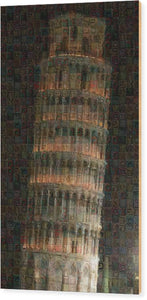 Pisa Tower - Wood Print - ALEFBET - THE HEBREW LETTERS ART GALLERY