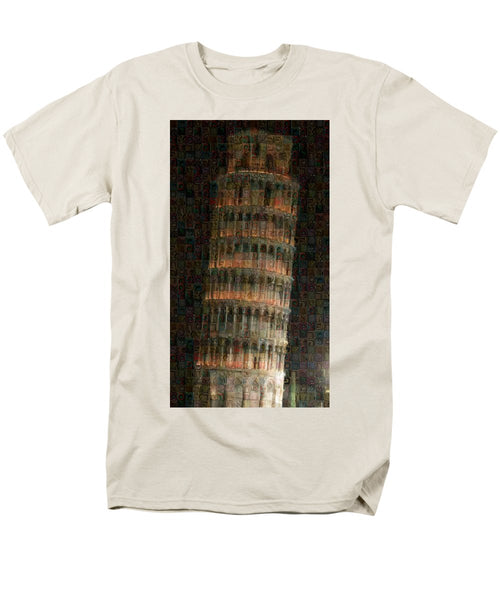 Pisa Tower - Men's T-Shirt  (Regular Fit) - ALEFBET - THE HEBREW LETTERS ART GALLERY
