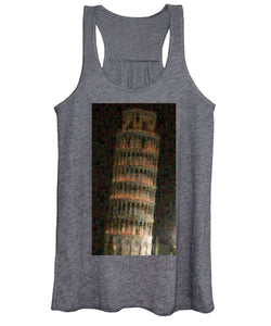 Pisa Tower - Women's Tank Top - ALEFBET - THE HEBREW LETTERS ART GALLERY