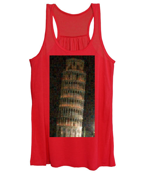 Pisa Tower - Women's Tank Top - ALEFBET - THE HEBREW LETTERS ART GALLERY
