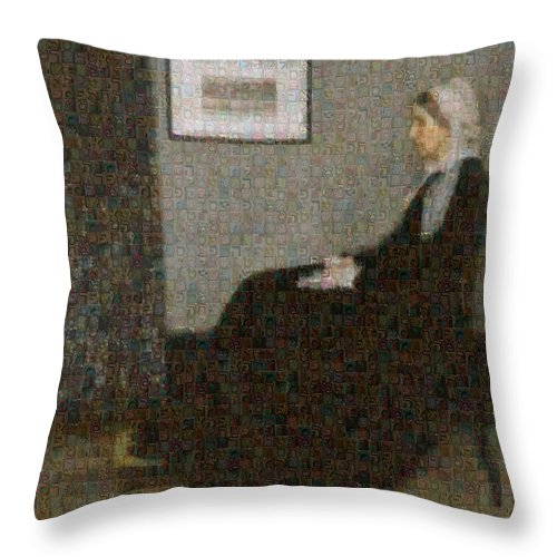 Tribute to Abbott - Throw Pillow - ALEFBET - THE HEBREW LETTERS ART GALLERY