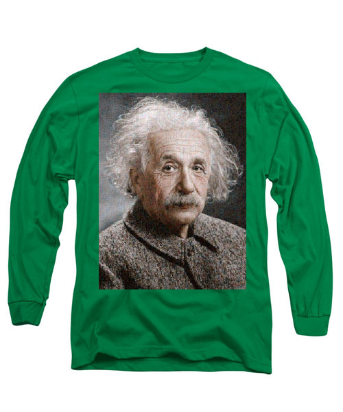 Tribute to Albert Einstein - Long Sleeve T-Shirt - ALEFBET - THE HEBREW LETTERS ART GALLERY