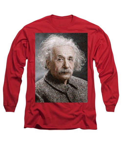 Tribute to Albert Einstein - Long Sleeve T-Shirt - ALEFBET - THE HEBREW LETTERS ART GALLERY
