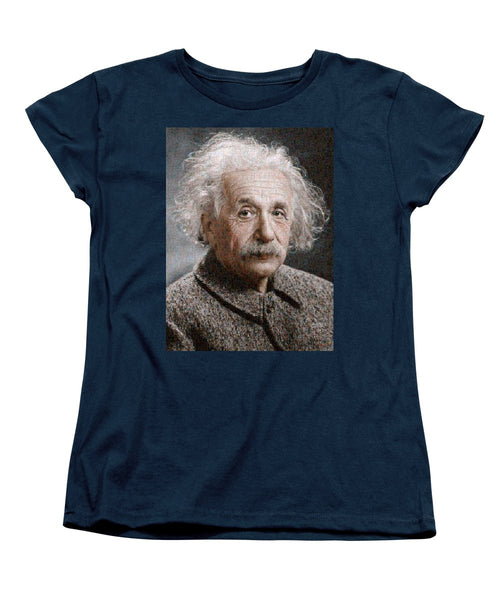 Tribute to Albert Einstein - Women's T-Shirt (Standard Fit) - ALEFBET - THE HEBREW LETTERS ART GALLERY