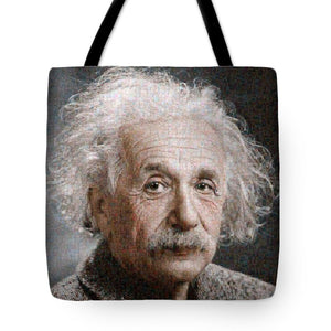 Tribute to Albert Einstein - Tote Bag - ALEFBET - THE HEBREW LETTERS ART GALLERY