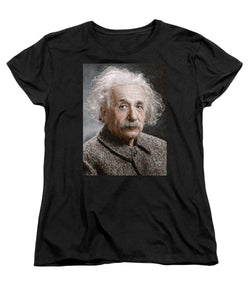 Tribute to Albert Einstein - Women's T-Shirt (Standard Fit) - ALEFBET - THE HEBREW LETTERS ART GALLERY