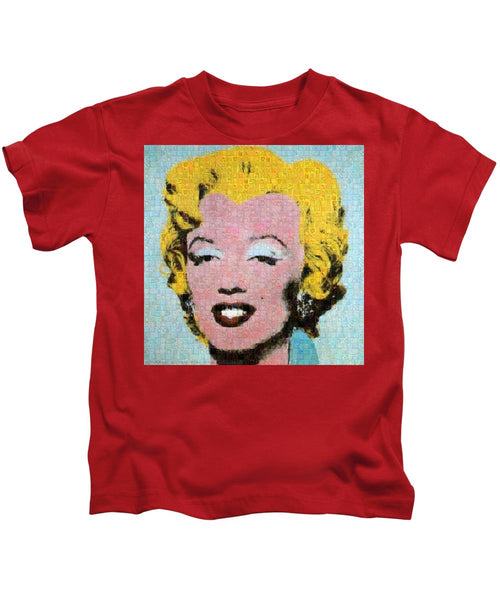 Tribute to Andy Warhol - 1 - Kids T-Shirt - ALEFBET - THE HEBREW LETTERS ART GALLERY
