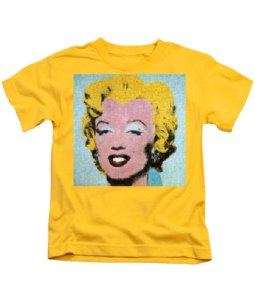 Tribute to Andy Warhol - 1 - Kids T-Shirt - ALEFBET - THE HEBREW LETTERS ART GALLERY