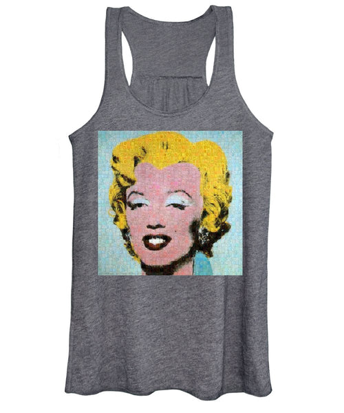 Tribute to Andy Warhol - 1 - Women's Tank Top - ALEFBET - THE HEBREW LETTERS ART GALLERY