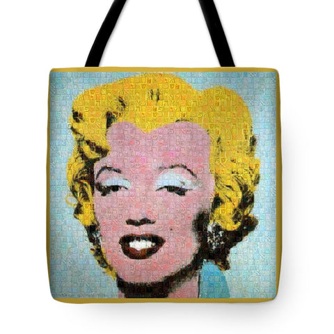 Tribute to Andy Warhol - 1 - Tote Bag - ALEFBET - THE HEBREW LETTERS ART GALLERY