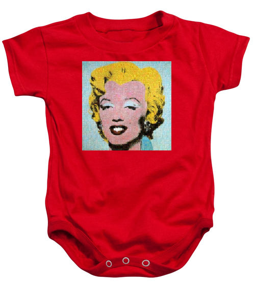 Tribute to Andy Warhol - 1 - Baby Onesie - ALEFBET - THE HEBREW LETTERS ART GALLERY
