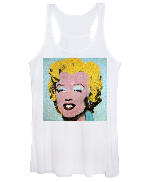 Tribute to Andy Warhol - 1 - Women's Tank Top - ALEFBET - THE HEBREW LETTERS ART GALLERY