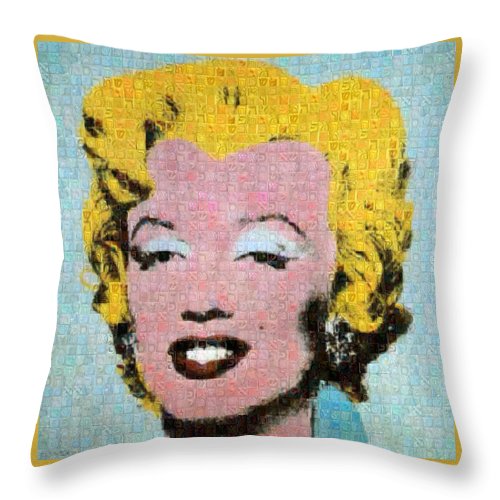 Tribute to Andy Warhol - 1 - Throw Pillow - ALEFBET - THE HEBREW LETTERS ART GALLERY