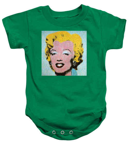 Tribute to Andy Warhol - 1 - Baby Onesie - ALEFBET - THE HEBREW LETTERS ART GALLERY