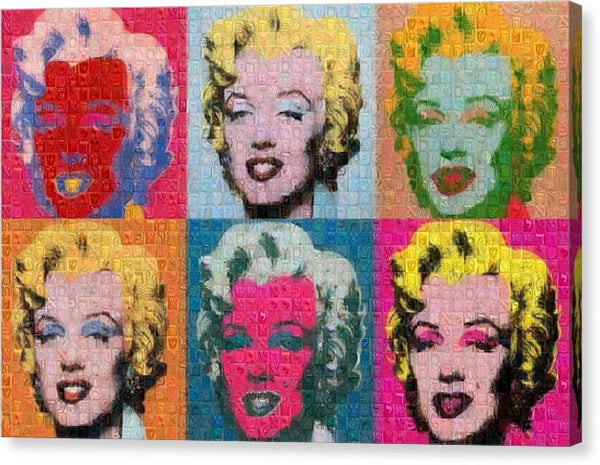 Tribute to Andy Warhol - 2 - Canvas Print - ALEFBET - THE HEBREW LETTERS ART GALLERY