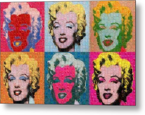 Tribute to Andy Warhol - 2 - Metal Print - ALEFBET - THE HEBREW LETTERS ART GALLERY