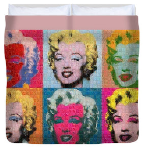 Tribute to Andy Warhol - 2 - Duvet Cover - ALEFBET - THE HEBREW LETTERS ART GALLERY