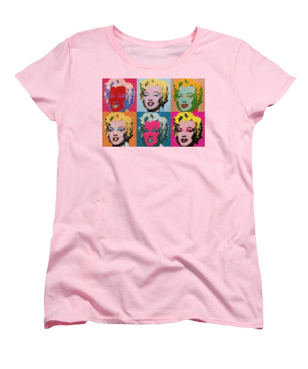 Tribute to Andy Warhol - 2 - Women's T-Shirt (Standard Fit) - ALEFBET - THE HEBREW LETTERS ART GALLERY