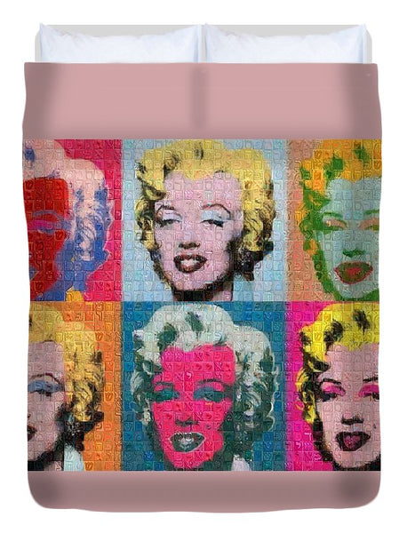 Tribute to Andy Warhol - 2 - Duvet Cover - ALEFBET - THE HEBREW LETTERS ART GALLERY