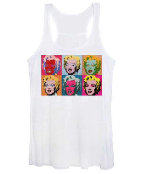 Tribute to Andy Warhol - 2 - Women's Tank Top - ALEFBET - THE HEBREW LETTERS ART GALLERY