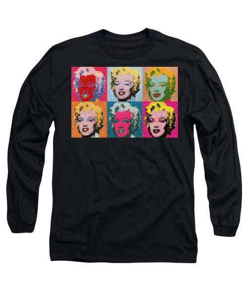 Tribute to Andy Warhol - 2 - Long Sleeve T-Shirt - ALEFBET - THE HEBREW LETTERS ART GALLERY