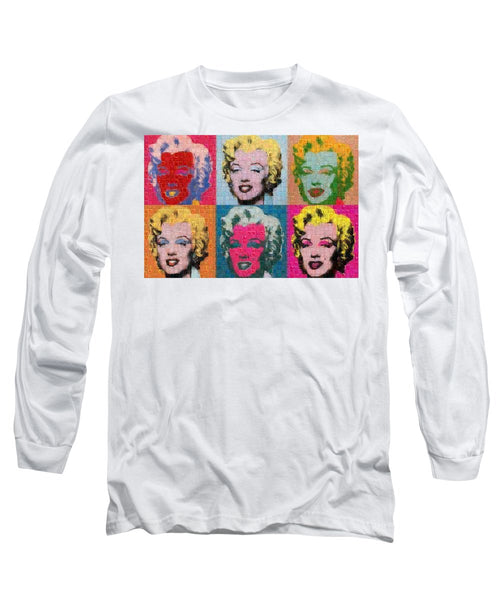 Tribute to Andy Warhol - 2 - Long Sleeve T-Shirt - ALEFBET - THE HEBREW LETTERS ART GALLERY