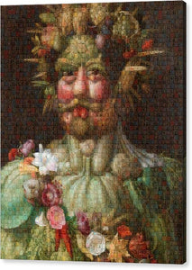 Tribute to Arcimboldo - 1 - Canvas Print - ALEFBET - THE HEBREW LETTERS ART GALLERY