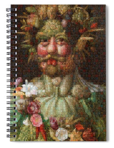 Tribute to Arcimboldo - 1 - Spiral Notebook - ALEFBET - THE HEBREW LETTERS ART GALLERY