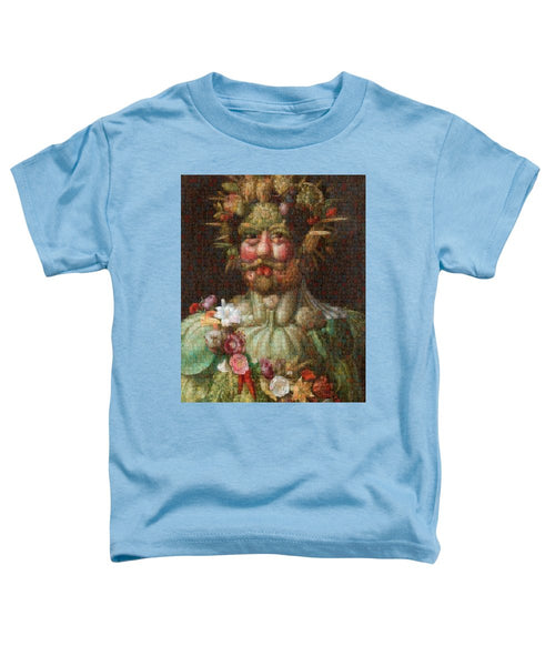 Tribute to Arcimboldo - 1 - Toddler T-Shirt - ALEFBET - THE HEBREW LETTERS ART GALLERY