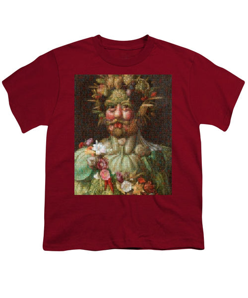 Tribute to Arcimboldo - 1 - Youth T-Shirt - ALEFBET - THE HEBREW LETTERS ART GALLERY