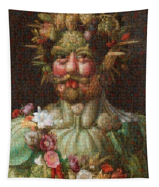 Tribute to Arcimboldo - 1 - Tapestry - ALEFBET - THE HEBREW LETTERS ART GALLERY