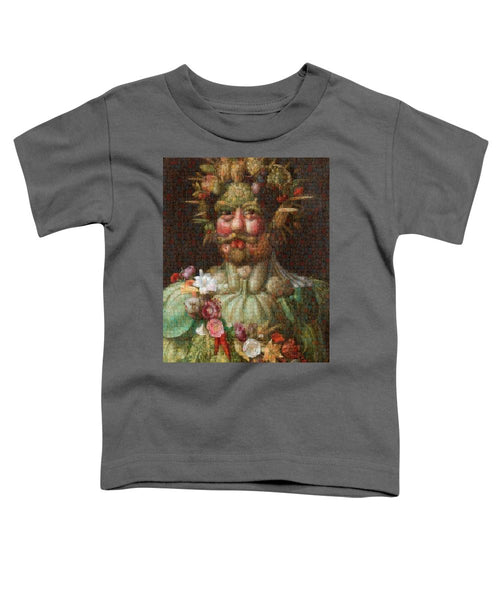 Tribute to Arcimboldo - 1 - Toddler T-Shirt - ALEFBET - THE HEBREW LETTERS ART GALLERY