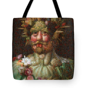 Tribute to Arcimboldo - 1 - Tote Bag - ALEFBET - THE HEBREW LETTERS ART GALLERY