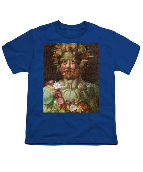 Tribute to Arcimboldo - 1 - Youth T-Shirt - ALEFBET - THE HEBREW LETTERS ART GALLERY