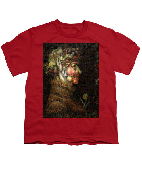 Tribute to Arcimboldo - 2 - Youth T-Shirt - ALEFBET - THE HEBREW LETTERS ART GALLERY