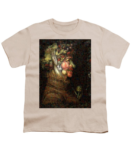 Tribute to Arcimboldo - 2 - Youth T-Shirt - ALEFBET - THE HEBREW LETTERS ART GALLERY