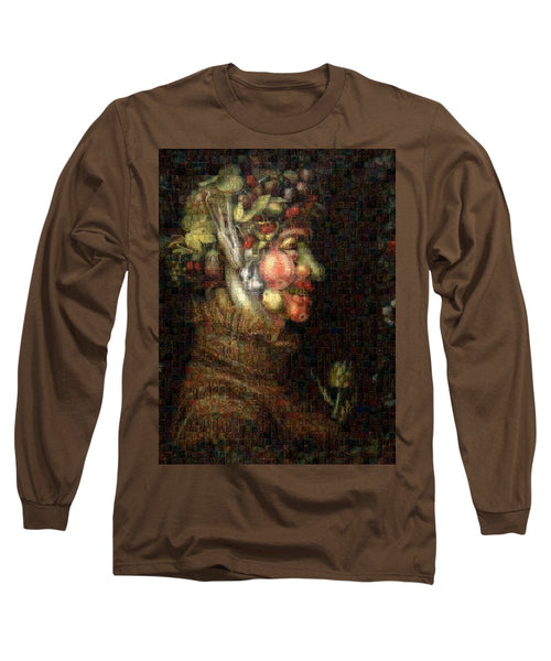Tribute to Arcimboldo - 2 - Long Sleeve T-Shirt - ALEFBET - THE HEBREW LETTERS ART GALLERY