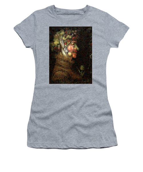 Tribute to Arcimboldo - 2 - Women's T-Shirt - ALEFBET - THE HEBREW LETTERS ART GALLERY