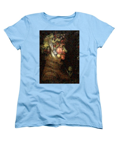 Tribute to Arcimboldo - 2 - Women's T-Shirt (Standard Fit) - ALEFBET - THE HEBREW LETTERS ART GALLERY