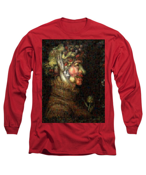 Tribute to Arcimboldo - 2 - Long Sleeve T-Shirt - ALEFBET - THE HEBREW LETTERS ART GALLERY