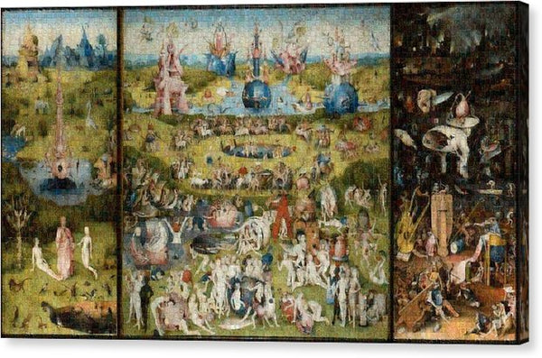 Tribute to Bosch - Canvas Print - ALEFBET - THE HEBREW LETTERS ART GALLERY