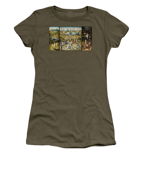 Tribute to Bosch - Women's T-Shirt - ALEFBET - THE HEBREW LETTERS ART GALLERY