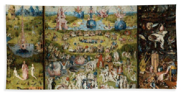 Tribute to Bosch - Bath Towel - ALEFBET - THE HEBREW LETTERS ART GALLERY