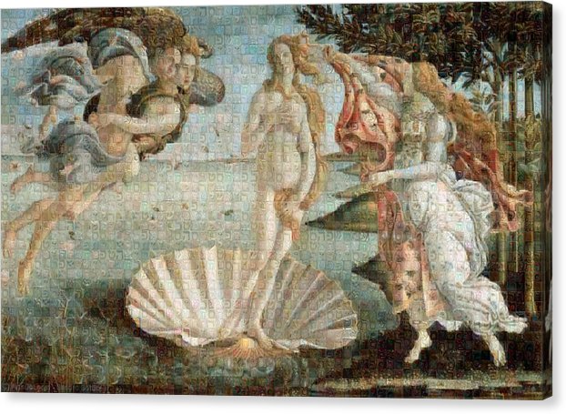 Tribute to Botticelli - Canvas Print - ALEFBET - THE HEBREW LETTERS ART GALLERY