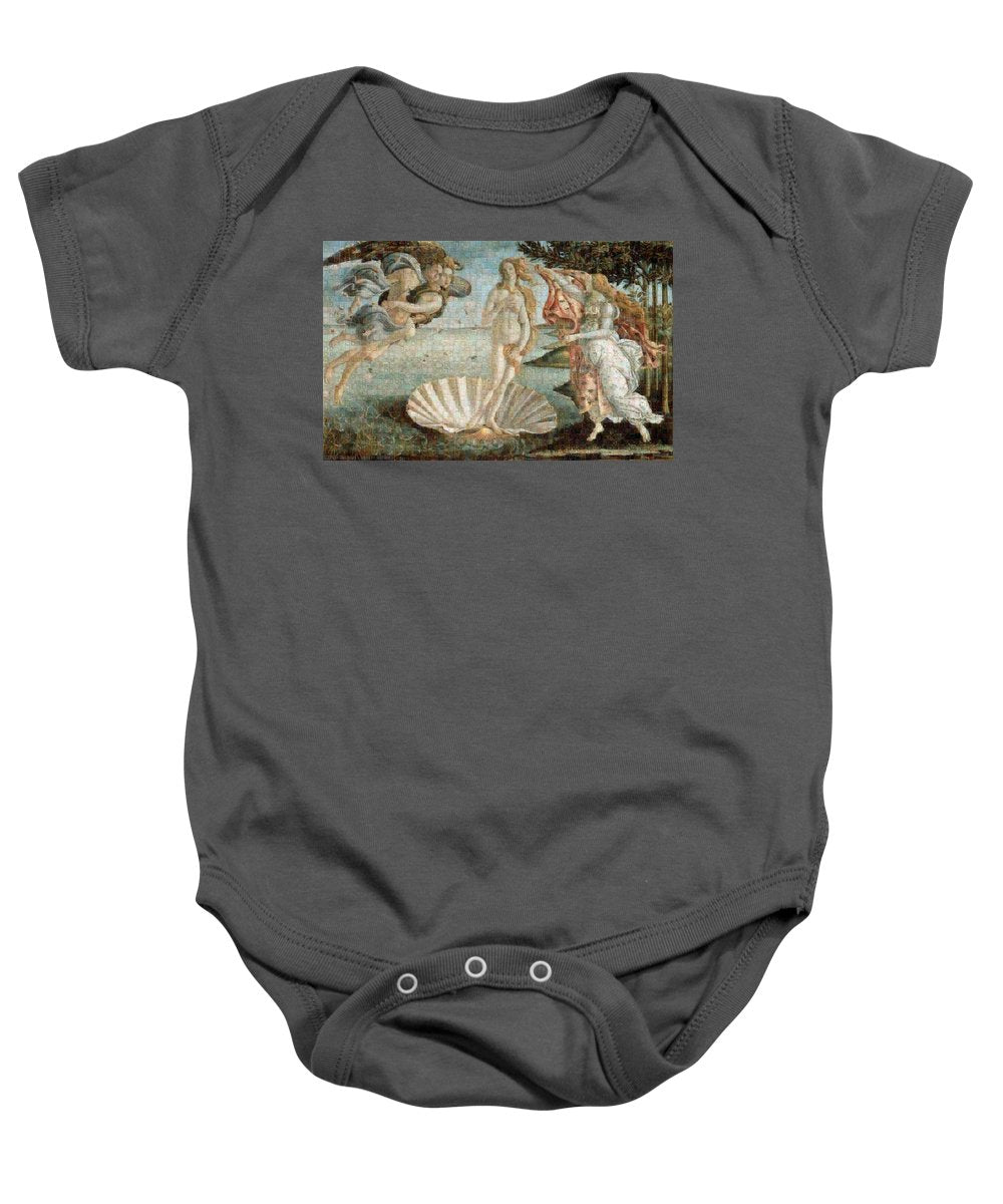 Tribute to Botticelli - Baby Onesie - ALEFBET - THE HEBREW LETTERS ART GALLERY