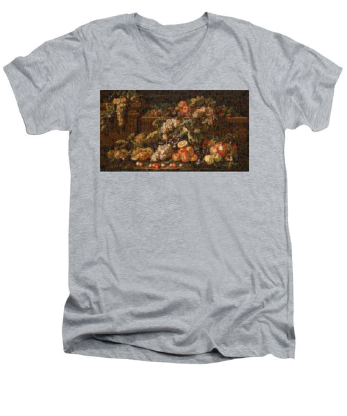 Tribute to Bruegel - Men's V-Neck T-Shirt - ALEFBET - THE HEBREW LETTERS ART GALLERY
